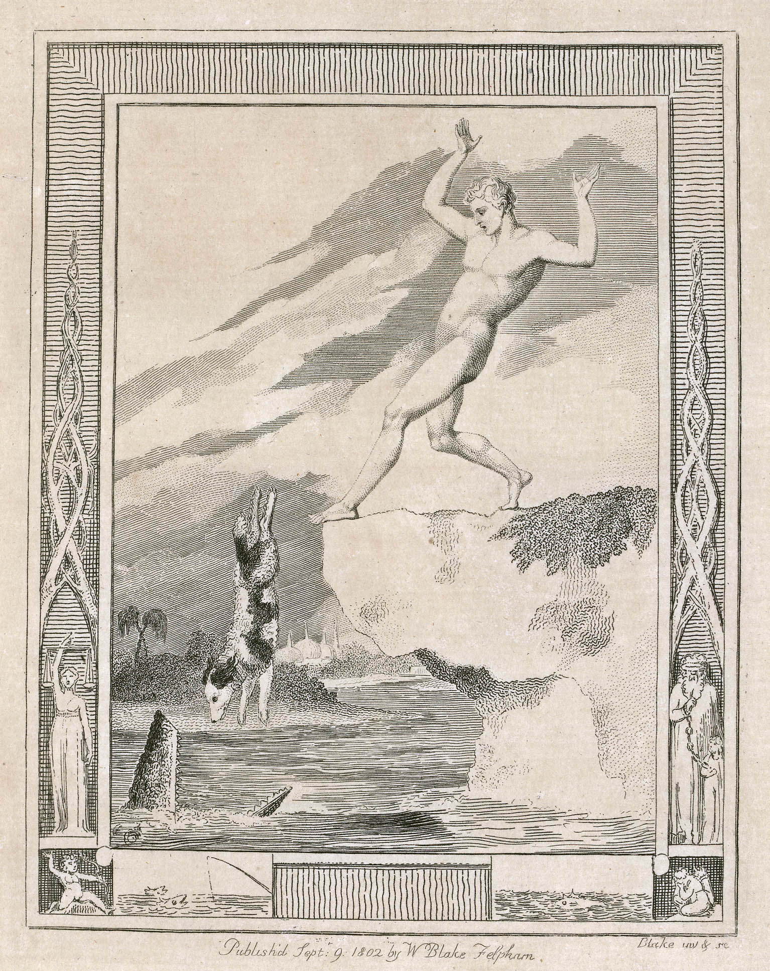 Blake inv & sc
	Publish’d Septr: 9: 1802 by W Blake Felpham